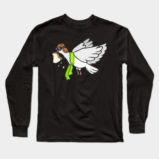 Dove peace faithful white gray bird love Long Sleeve T-Shirt